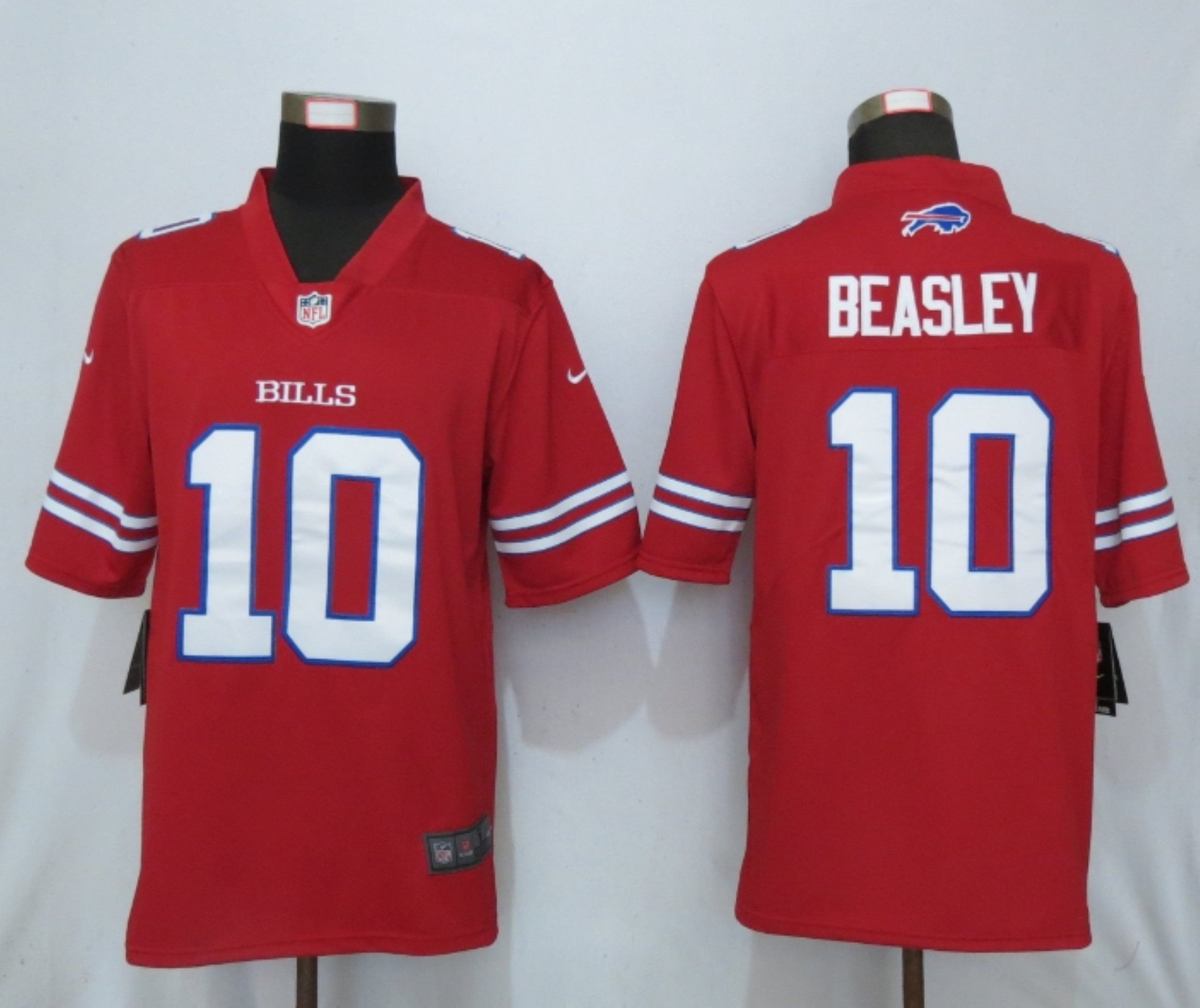 Men Buffalo Bills #10 Beasley Navy Red Nike Color Rush Limited NFL Jerseys